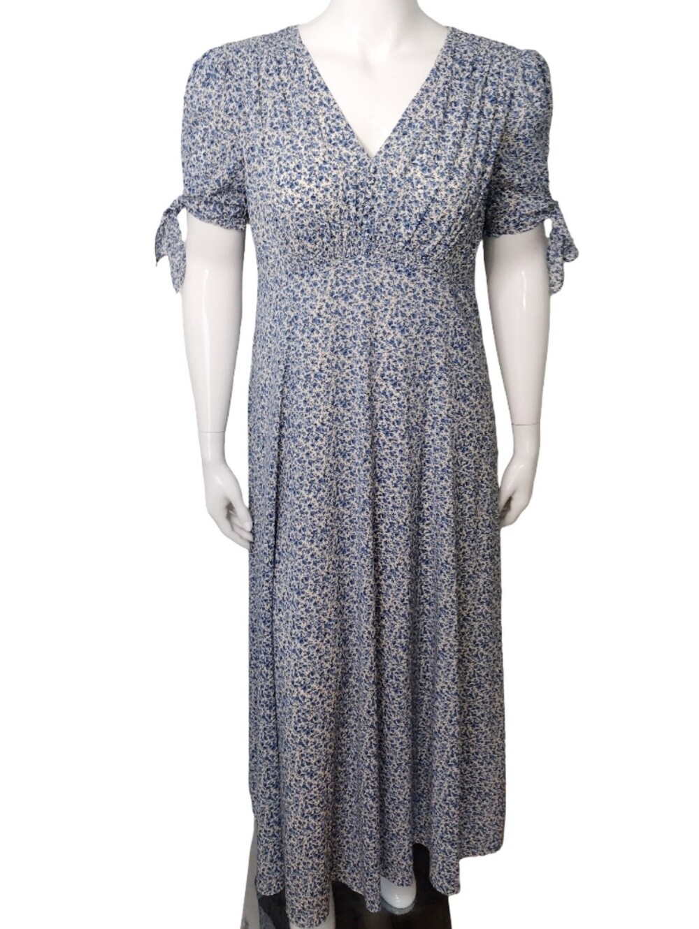 Gal Meets Glam Aurora Floral Maxi Dress Size 8 Blue White Cottagecore Coquette - Picture 2 of 6